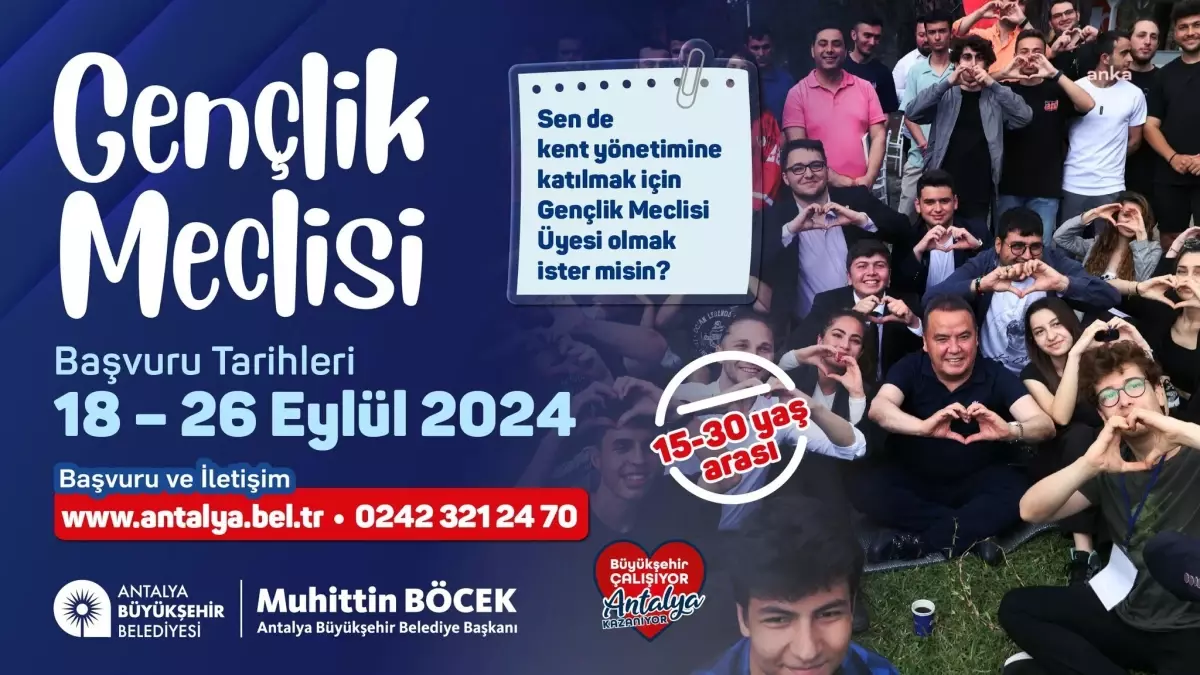 Antalya Gençlik Meclisi 2024-2025 Dönemi Başvuruları Başladı