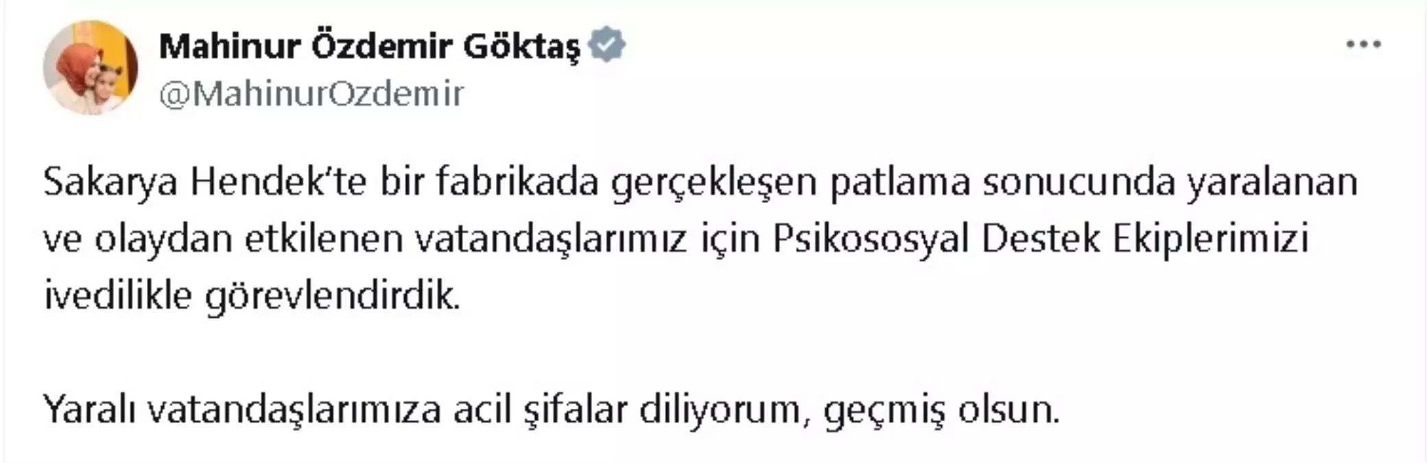 Bakan Göktaş’tan Patlama Açıklaması