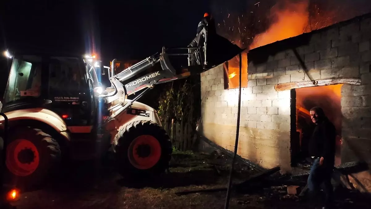 Yeniçağa’da Odunluk Yangını